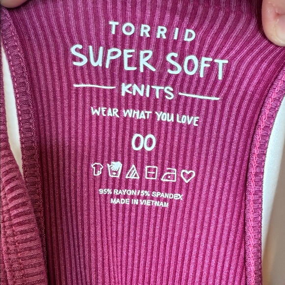 Torrid Ribbed Cutout Tank Top - Picture 2 of 4